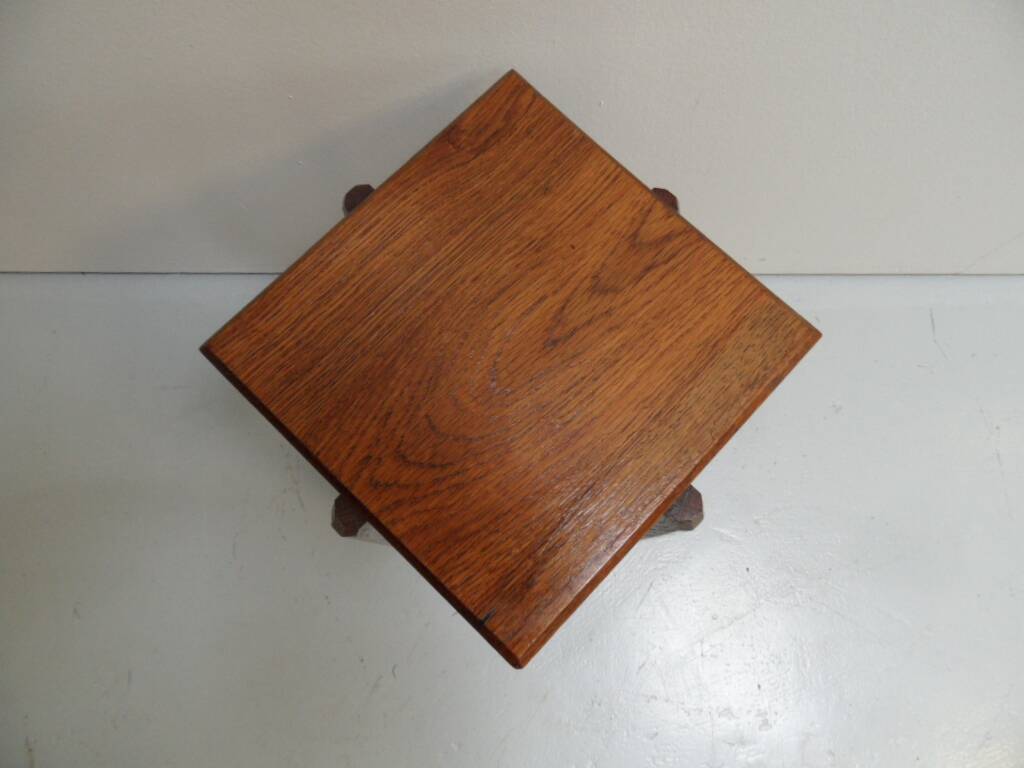 Art Deco Amsterdam School oak sidetable