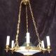 Empire/Napoleon 1st style chandelier, real opaline bronze Lucien Gau Paris 60'
