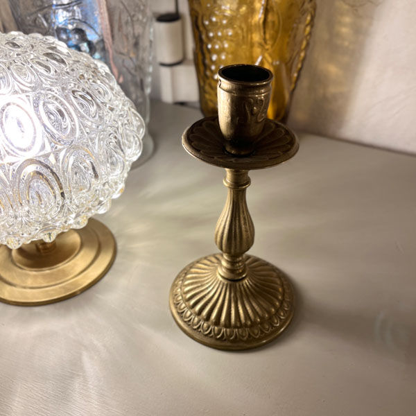 Gilded bronze candle holder