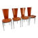 Postmodern Set of 4 Dining Chairs, 1980s
