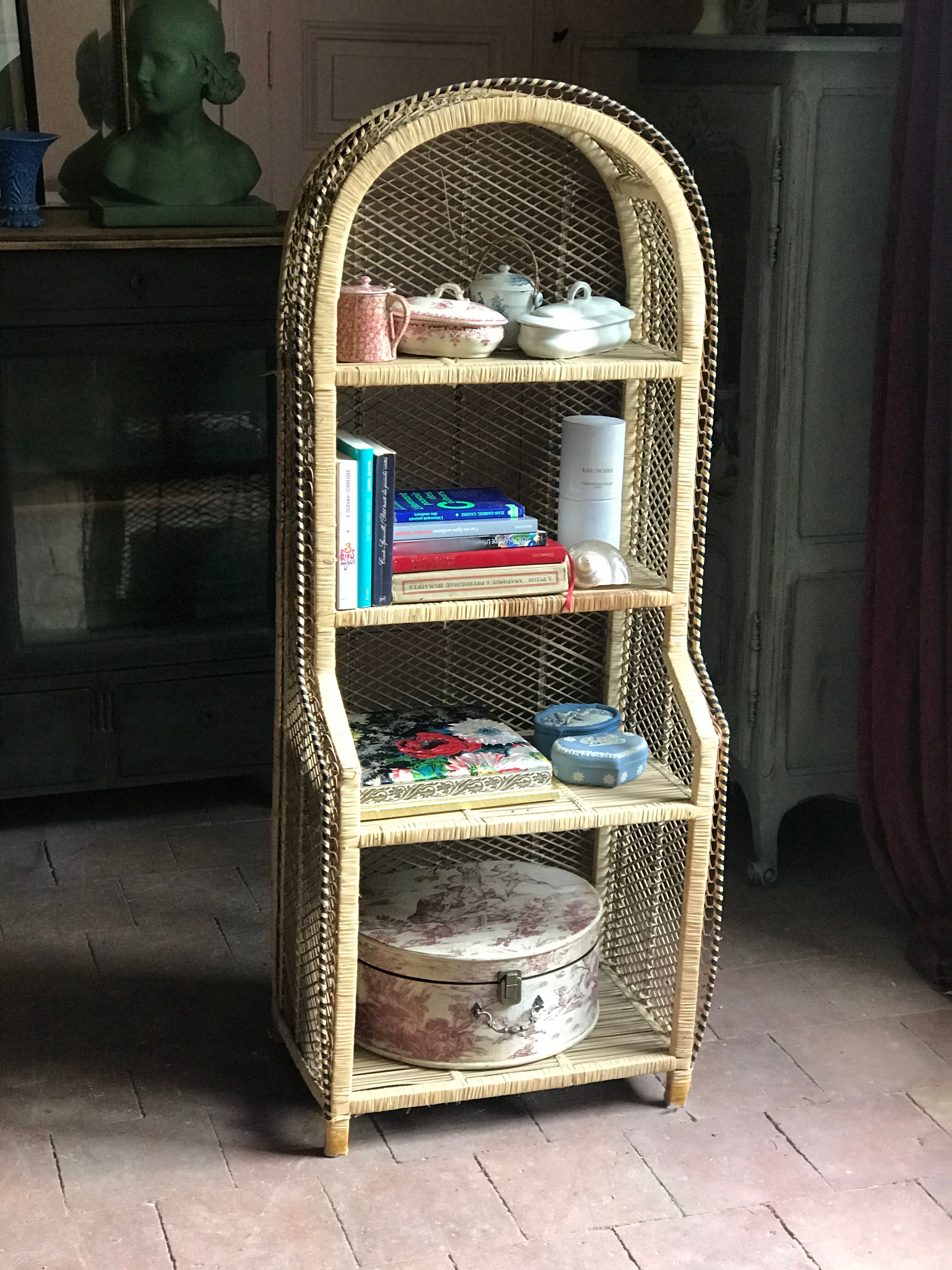 Vintage rattan cabinet