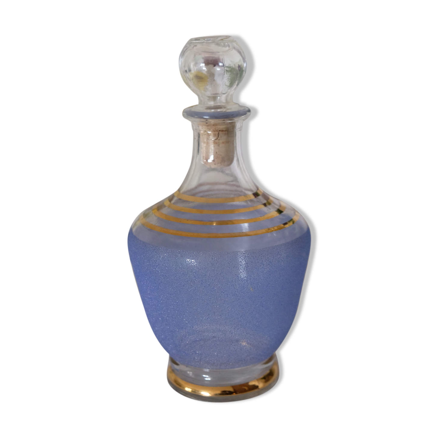 50s blue granite decanter