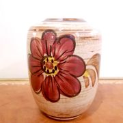 Vase vintage en céramique à fleurs