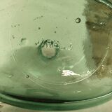 Blueish green Dame-Jeanne carboy, vintage French, Viresa Bandeira