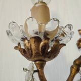 Wall sconce with pendants in Louis XV style