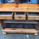 Antique low sideboard in solid cherry wood