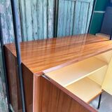 High modernist buffet in mahogany and metal