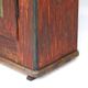 Antique Rustic Farmhouse Folk Art Painted Bridal Cabinet 1860