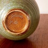 Art Deco vase, in green glazed stoneware, Roger Guérin 1930.