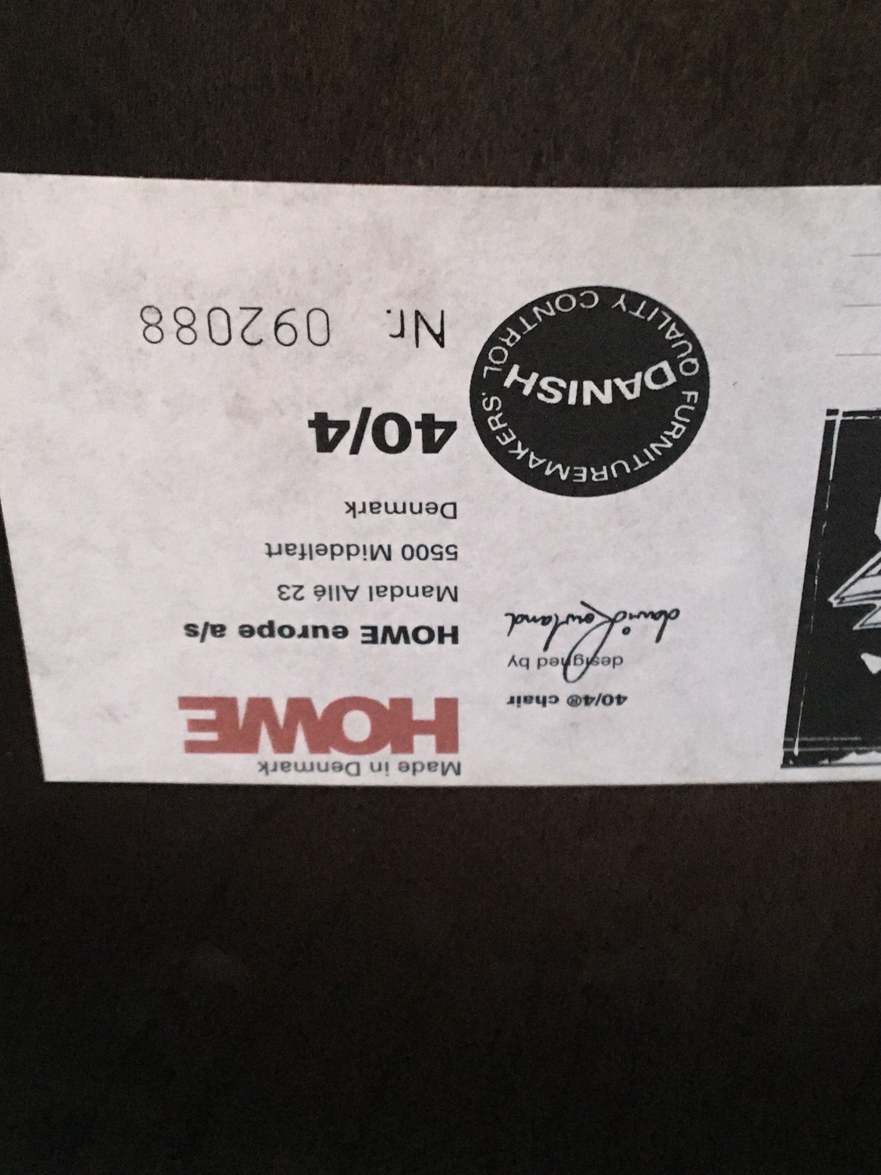 Set of 6 David Rowland Black Chairs 40/4