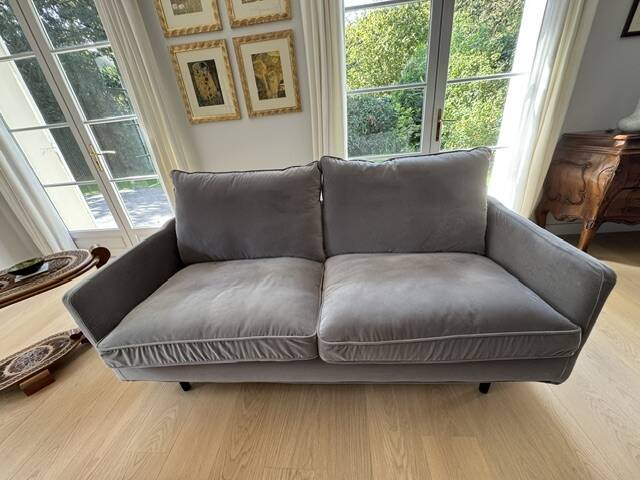 Pair of SITS Julia sofas – Dedar Silver velvet – excellent condition