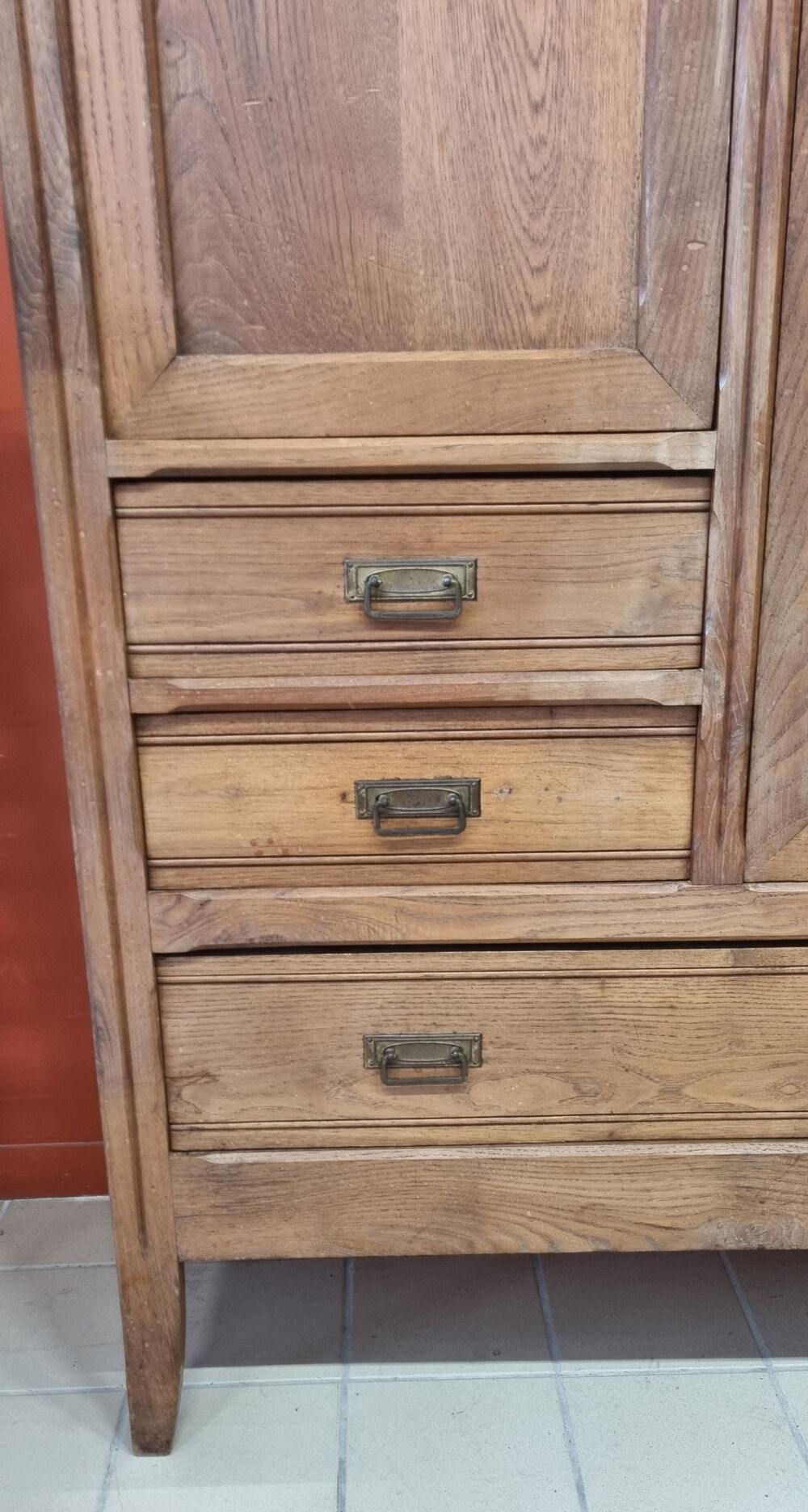Parisian wooden wardrobe, 3 in 1, vintage 60s