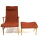 Fauteuil scandinave en hêtre, Suède, 1960