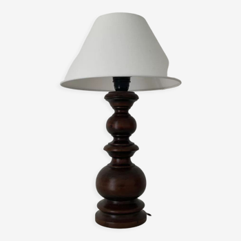 Lampe en bois tourné