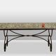 Dining table in "scagliola" and wrought iron. 1950s.