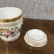 Pair of porcelain pot caches with a white background, Old Paris XIXeme