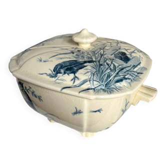 Gien ironstone soup tureen, "Birds" service circa 1870.