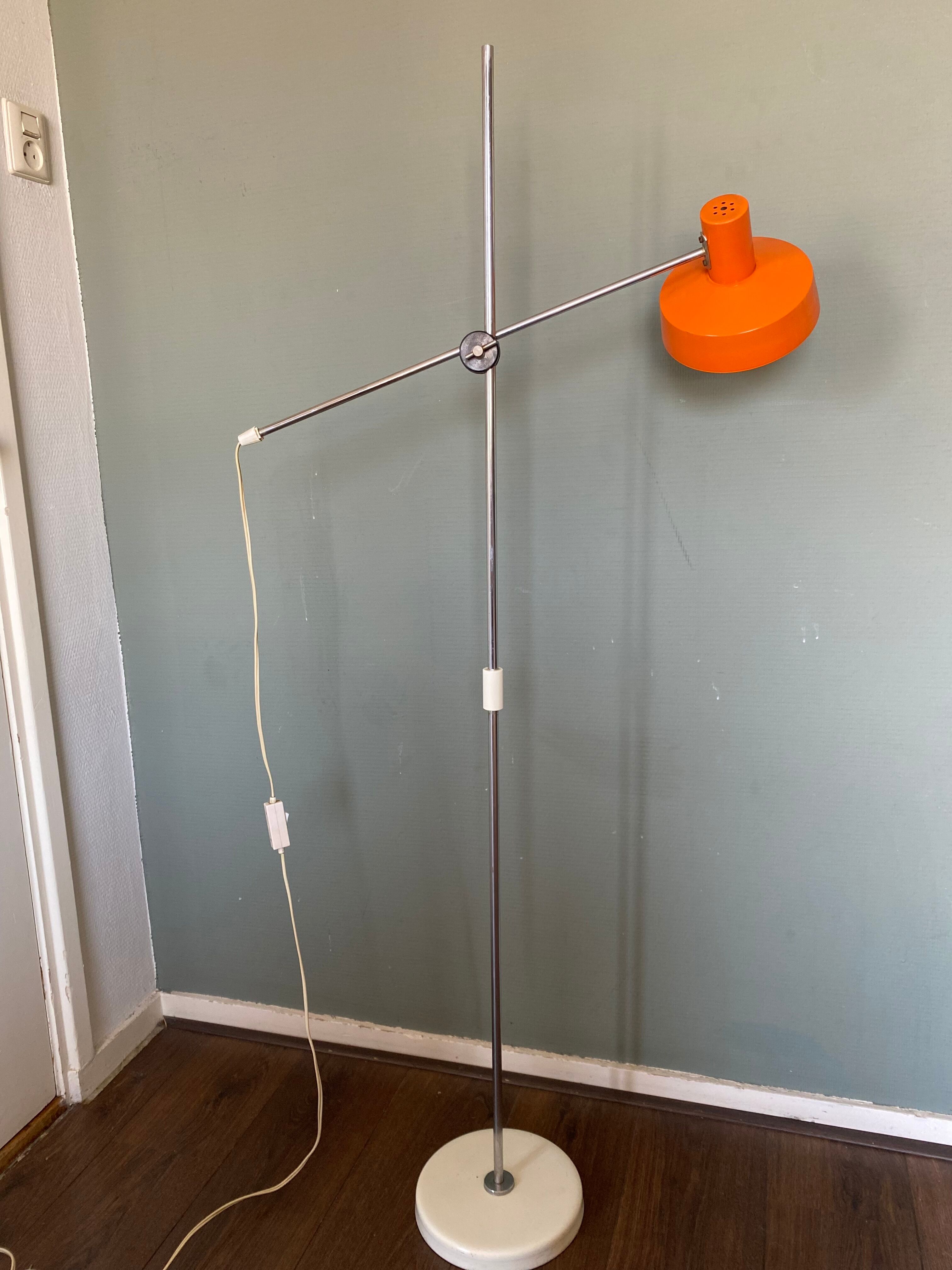 Mid-Century Modernist Adjustable Floor Lamp by J. J. M. Hoogervorst for Anvia, 1950s