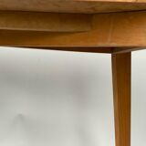 TABLE DE BRIDGE A SYSTEME 1960 CHENE CLEAR GREEN FABRIC