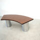 Italian walnut and chrome desk