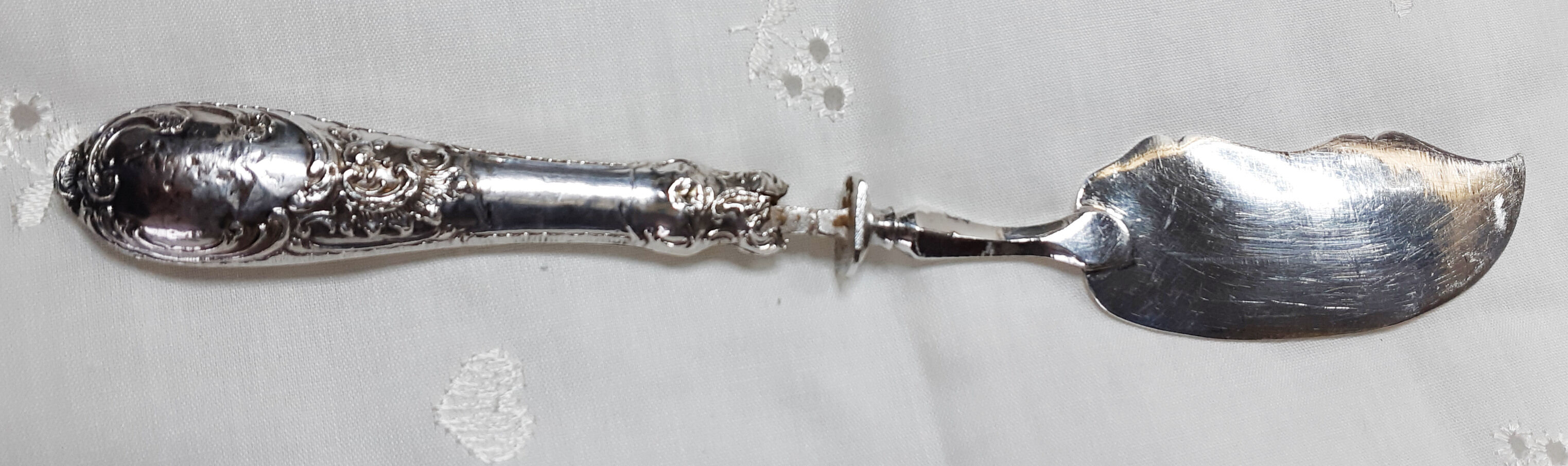 Silver fishshovel filled, antique French