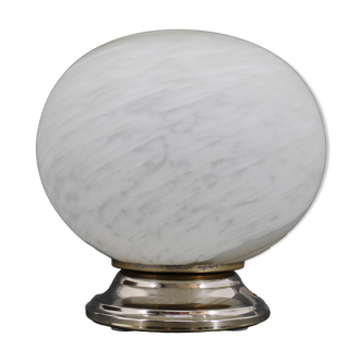 1970s Glass Globe "Venice Hand Made Glass "Table Lamp, Italy