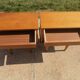 Set of 2 bedside tables Scandinavian style 1960 50 light wood