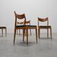 Set of Six Mid-Century Modern Belgian Teak Dining Chairs, 1960s