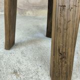Brutalist wooden tripod stool
