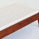Scandinavian daybed in teak, wool and leather Denmark 1960