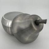 Brushed aluminum pear-shaped ice bucket