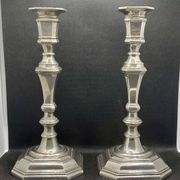 Pair of English silver-plated candlesticks from the 1950s