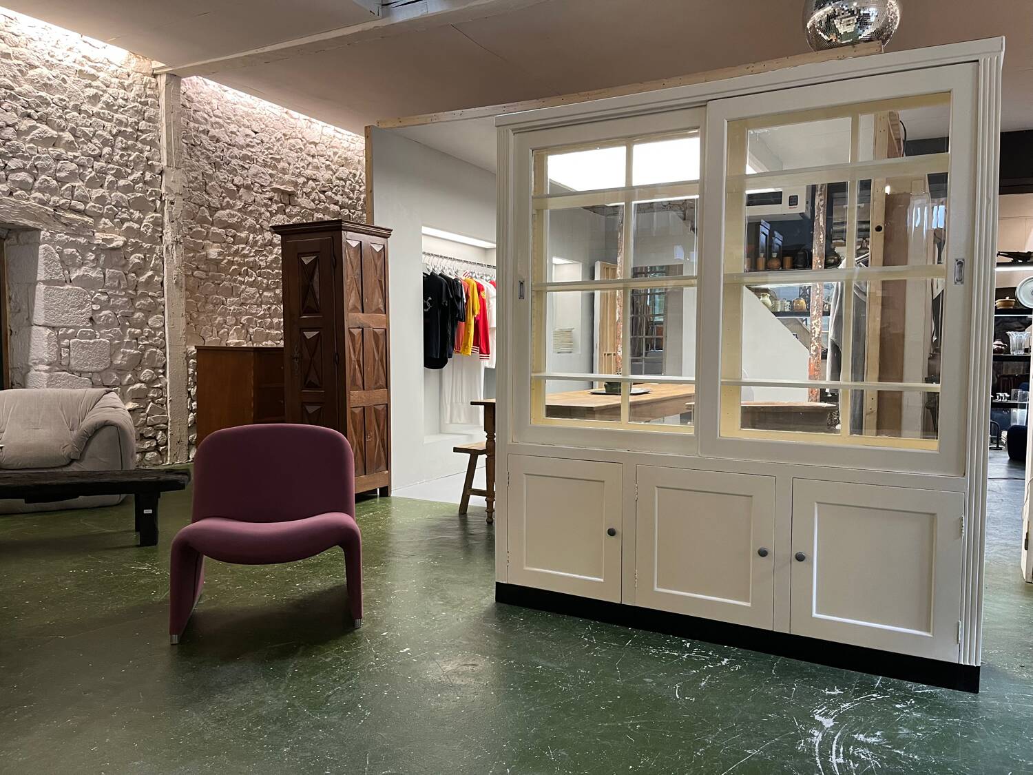 1950s Workshop Display Cabinet