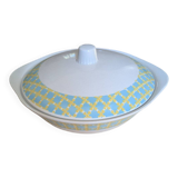 Golden clover soup tureen, Digoin Sarreguemines