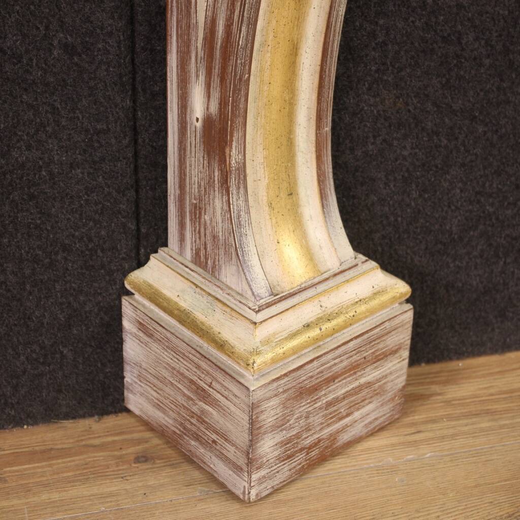Cheminée Italienne En Bois Peint Et Doré