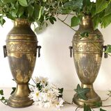 Pair of antique baluster vases