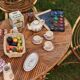 Vintage rattan living room for children 70s