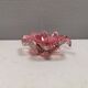 Stylish Murano glass bowl/ashtray in pink, shaped like a four-leaf clover.