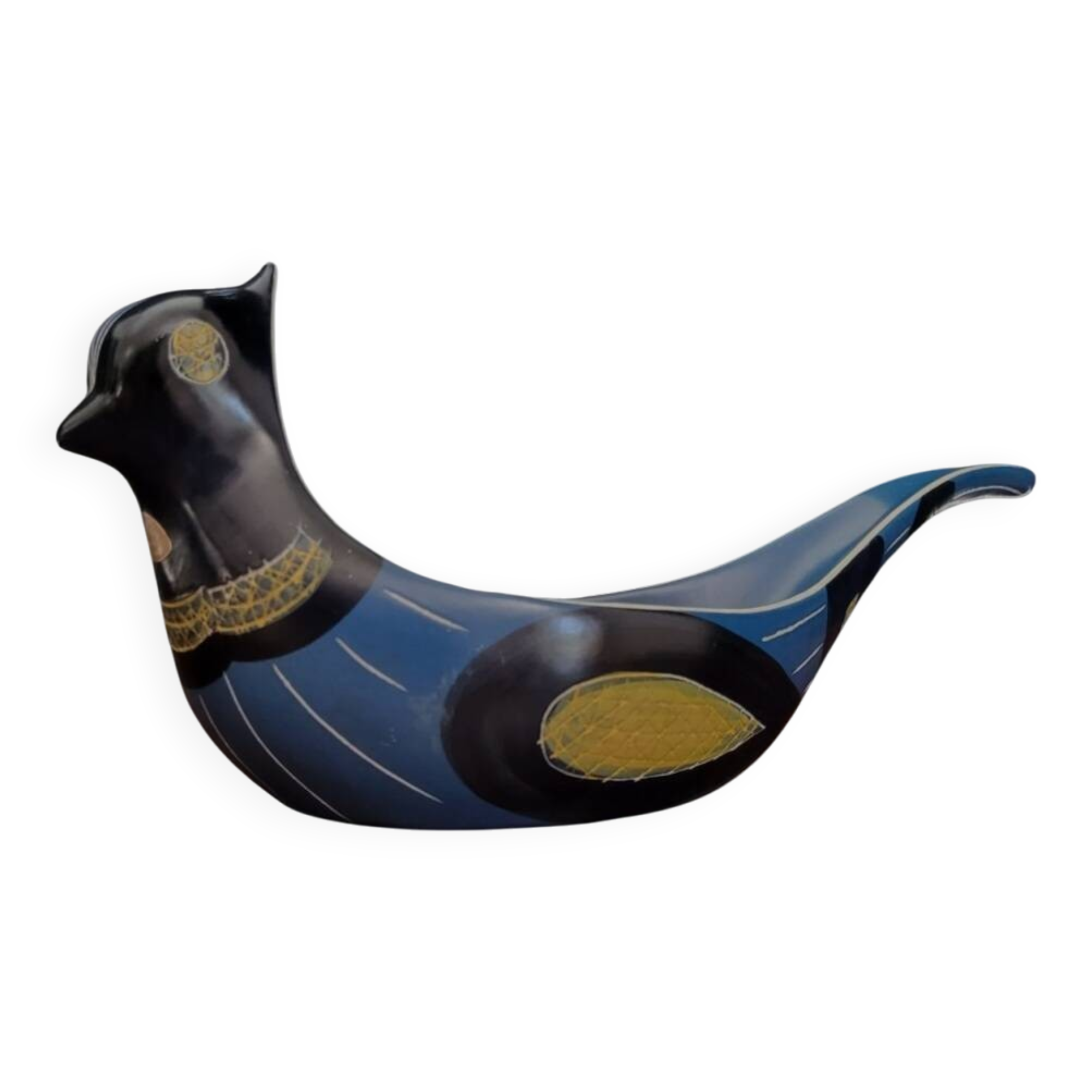 Zweeds design kom in vorm van vogel, Kurt Nilsson voor Jie Gantoft keramiek