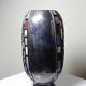 Large modernist ceramic art vase in vintage black glazed from 1950-1970.