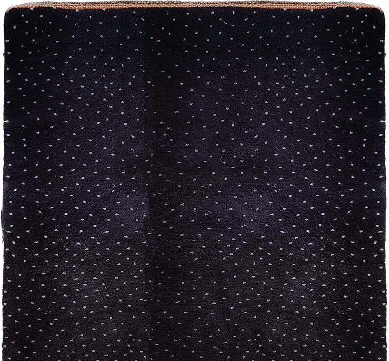 Handmade black pure wool rug, size 150 x 250 cm