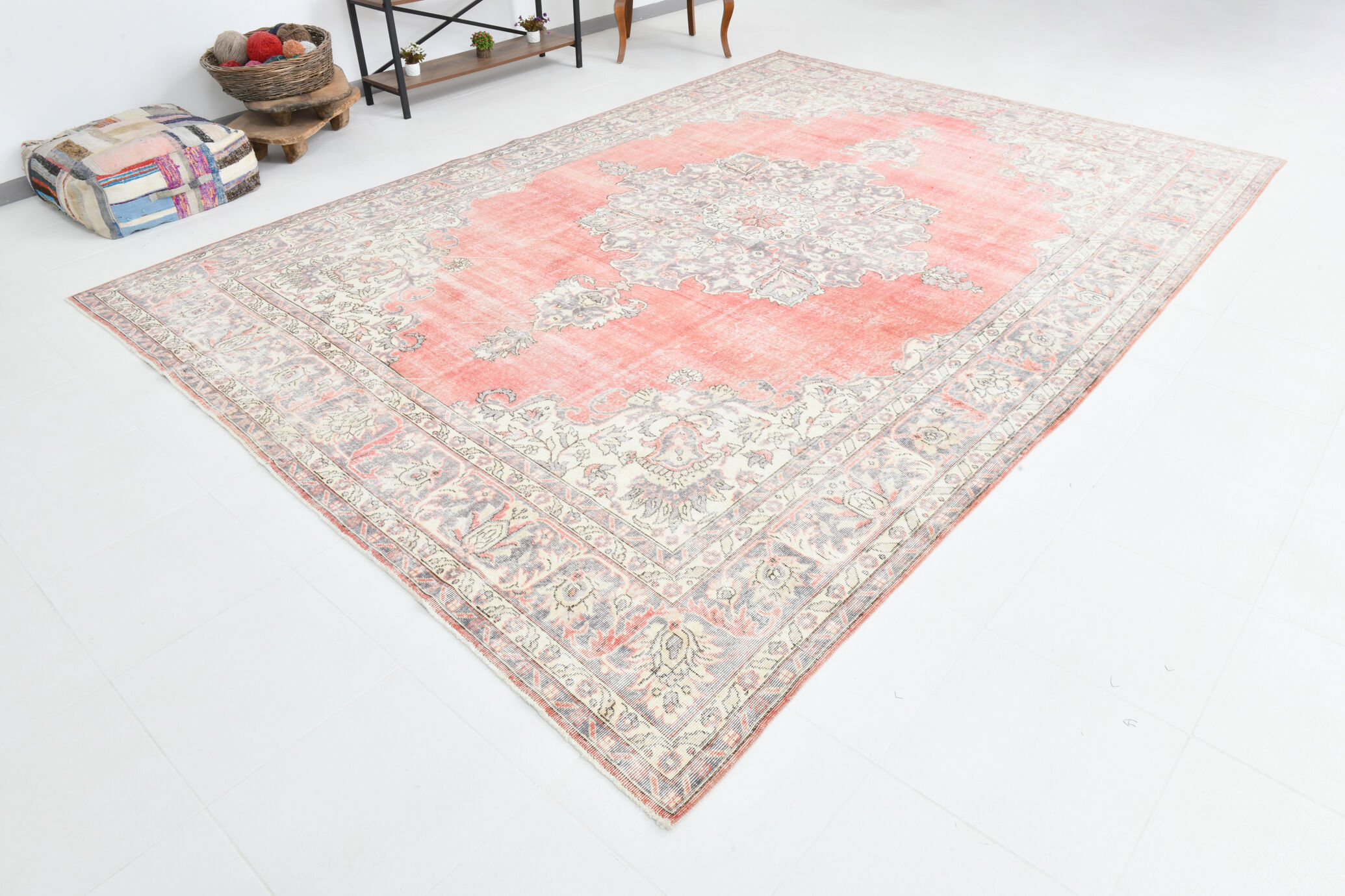 9x13 Oversize Rustic Vintage Rug, 274x389Cm