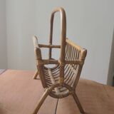 Mid century bamboo magazine rack, 1960s