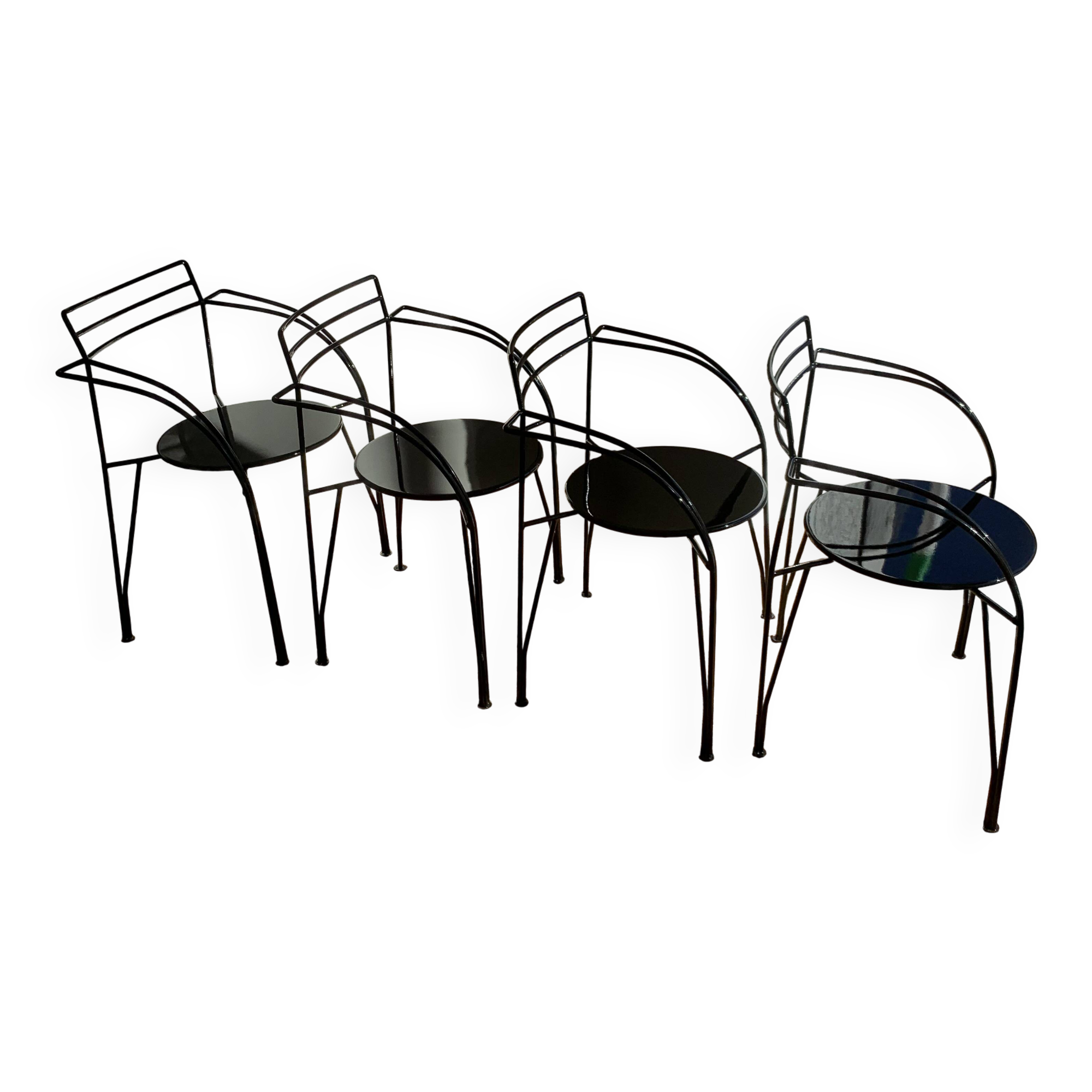 Pascal Mourgue Silver Moon set of four chairs