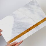 Salvatore – White Rectangular Natural Marble Serving Tray