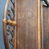 Bamboo and rattan wood shelf