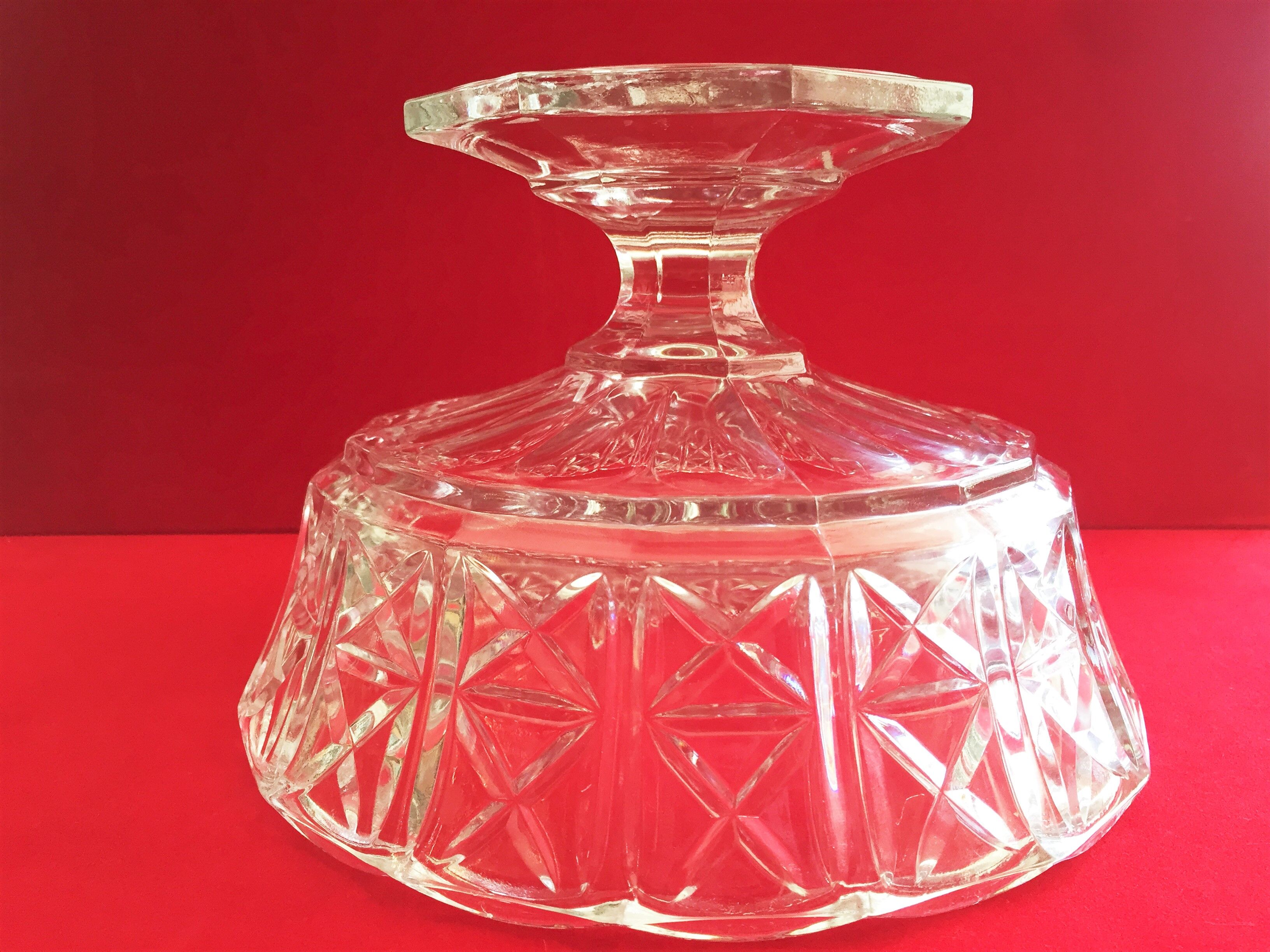 Crystal cup solid vintage centerpiece