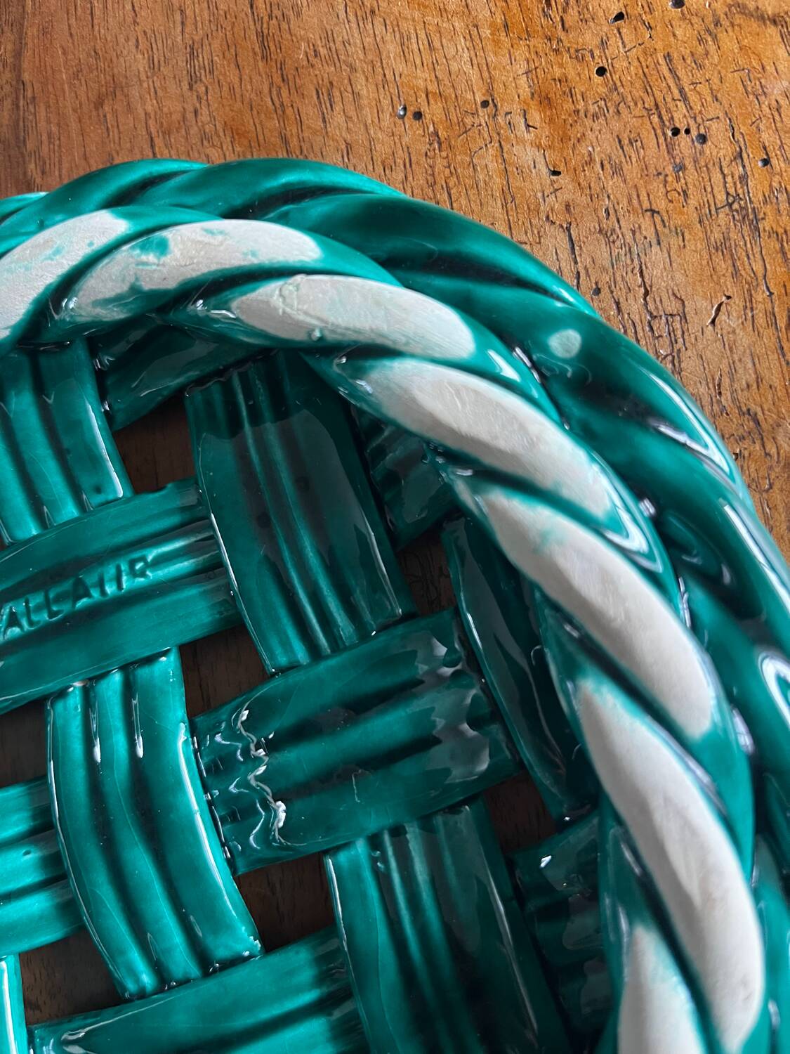 Woven green Vallauris trivet