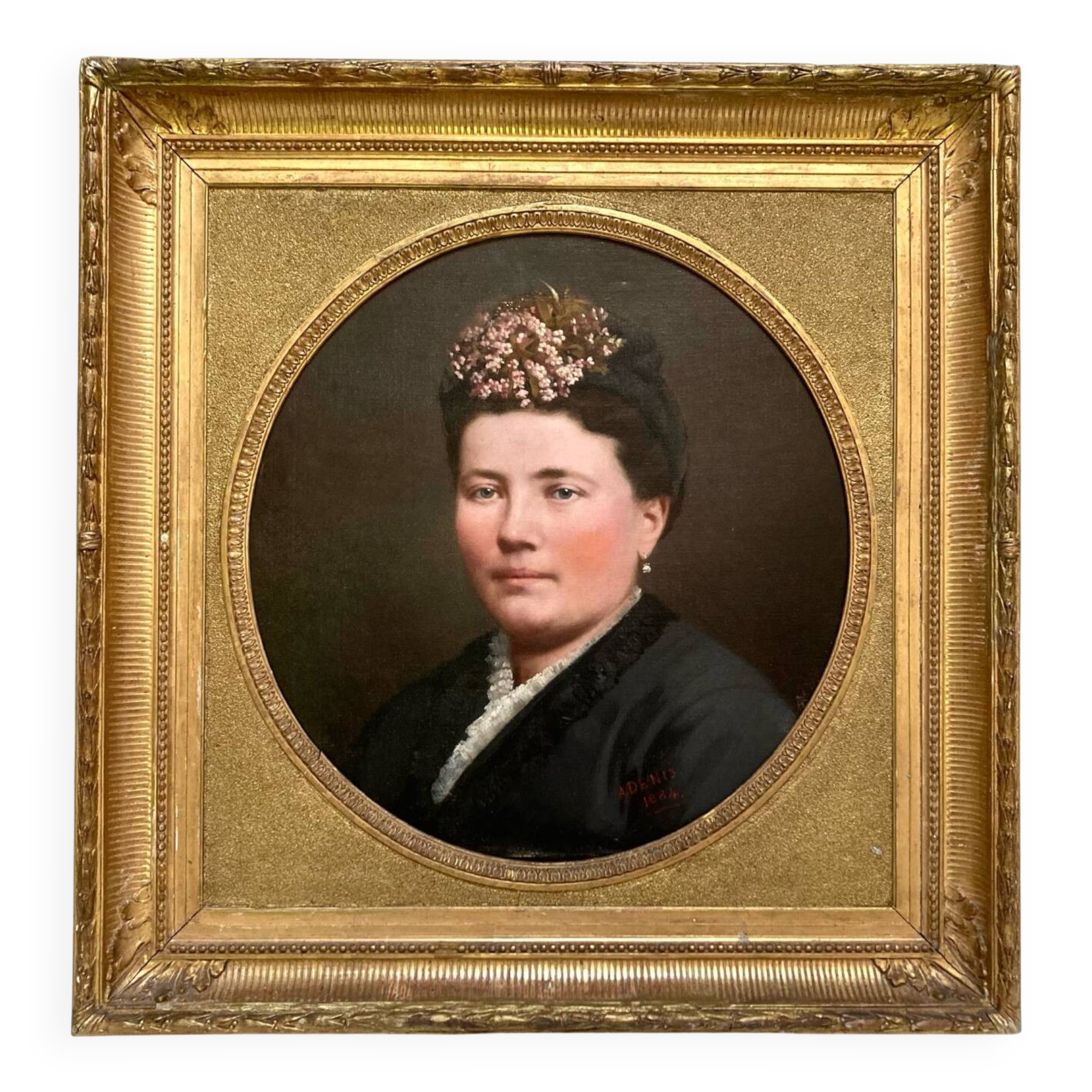 Portrait of a woman from the 19th century.