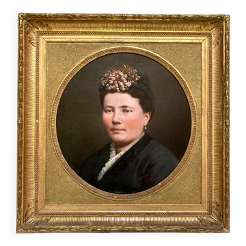 Portrait of a woman from the 19th century.